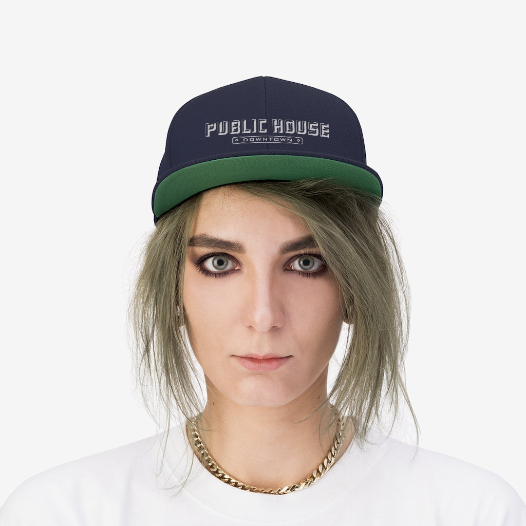 Public House Downtown Unisex Flat Bill Hat